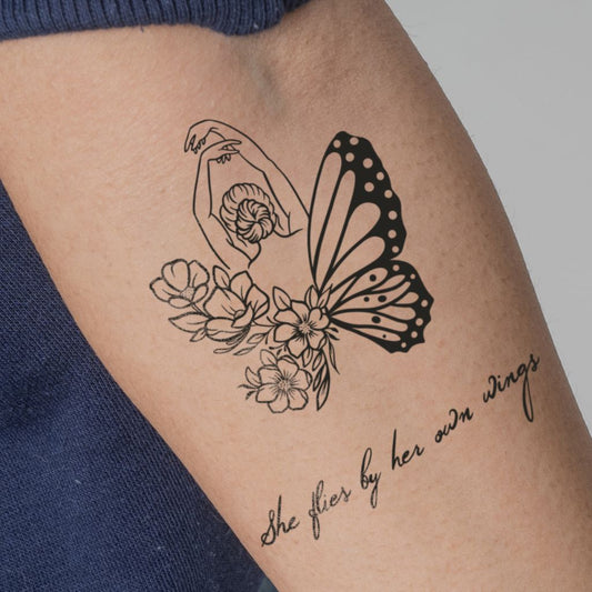 She flies by her own wings