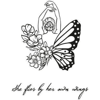 She flies by her own wings