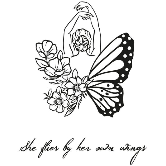 She flies by her own wings